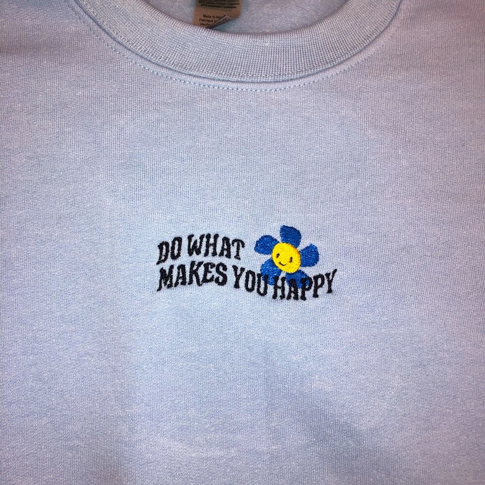 Embroidered crewneck sweatshirt